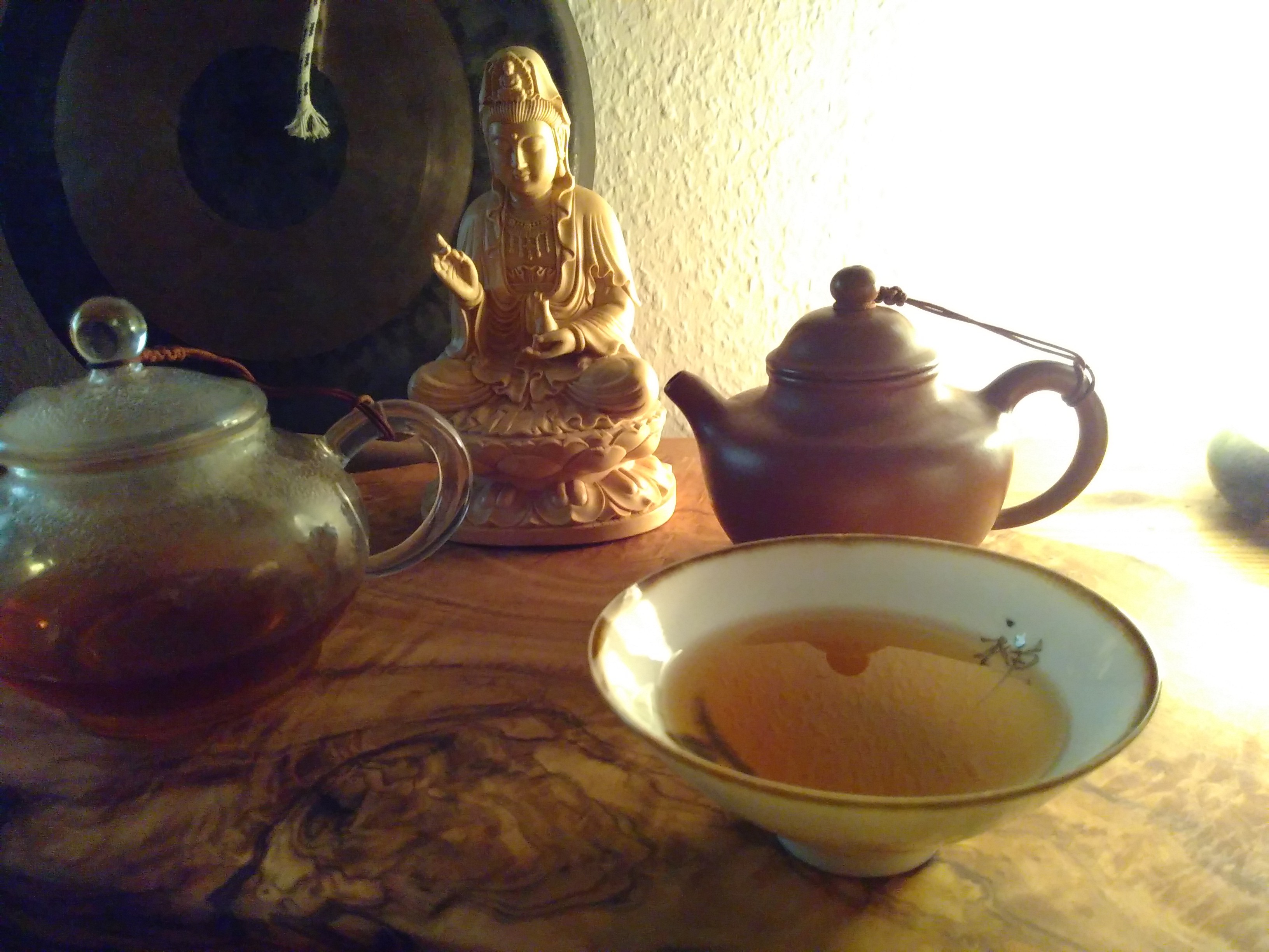 Meditation, Philosophie und Teezeremonie